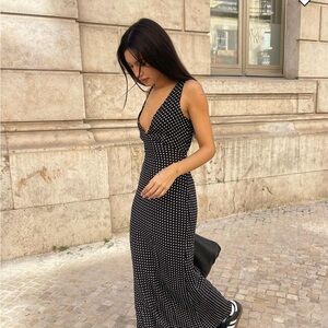 Princess Polly Black and White Polka Dot Dress